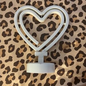 White Heart-Shaped LED Light